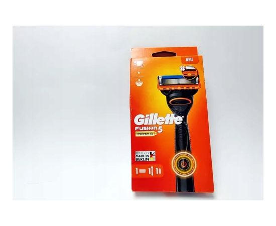 Gillette Gillette Fusion5 Power , Safety razor, Black, Orange, Stainless steel, AAA, 1 pc(s)