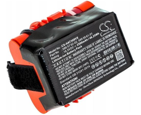 Cameron Sino Akumulator Bateria Typ Gardena R70 R80 Husqvarna 586 57 62-02 589 58 61-01 / Cs-hat308vx