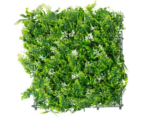 Artificial plant GREENLAND for wall 50x50cm, white flower