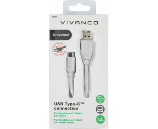 Vivanco kabelis USB-C - USB 2.0 1,2m (38756)