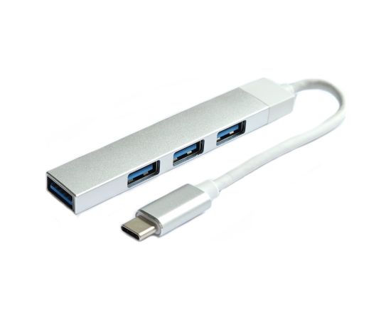 RoGer USB-C HUB 3xUSB2.0  / 1xUSB3.0 5Gbps / серебряный