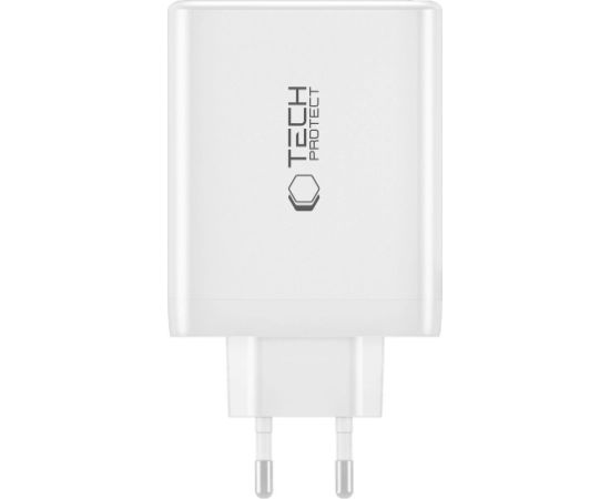 Tech-Protect NC100W-GAN GaN tīkla lādētājs 3x USB-C PD 100W | USB-A QC 3.0 - melns