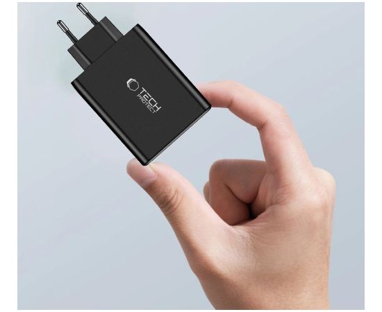 Сетевое зарядное устройство Tech-Protect NC100W-GAN GaN 3x USB-C PD 100 Вт | USB-A QC 3.0 - черный