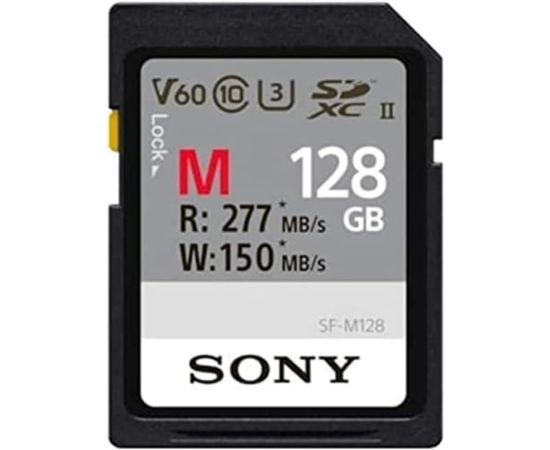 (Ir veikalā) Atmiņas karte SDXC 128GB Sony SF-M UHS-II U3 V60 150/277 MB/s (SF-M128)