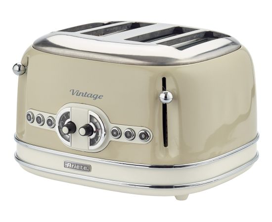 Ariete Vintage 4-slot toaster 156 (beige, 1,600 watts, for 4 slices of toast)