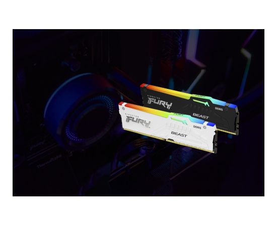 KINGSTON DDR5 32GB 6400MT/s CL32 DIMM FURY Beast White RGB XMP