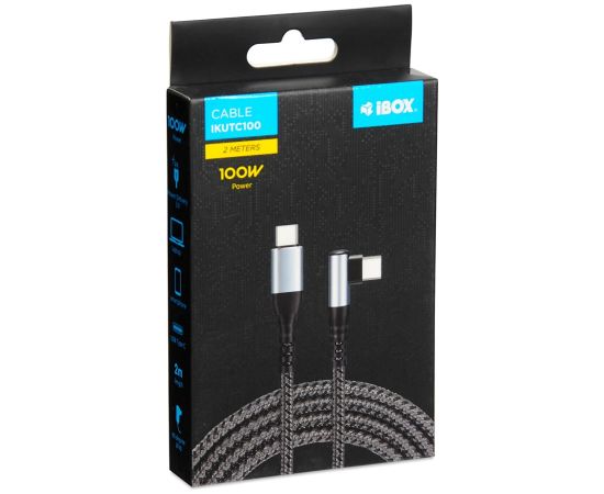 IBOX CABLE IKUTC100 USB-C PD100W 2M