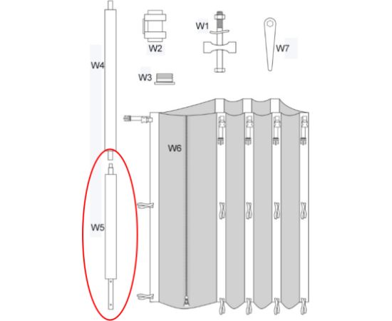 Zipro Dolny słupek stelaża siatki do trampoliny 10FT/312cm