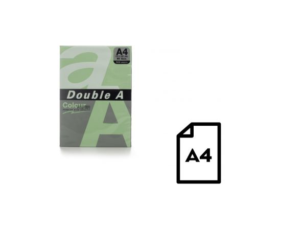 Colour paper Double A, 80g, A4, 500 sheets, Emerald