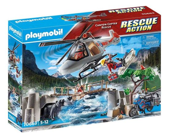 Playmobil Misja śmigłowca w kanionie (70663)