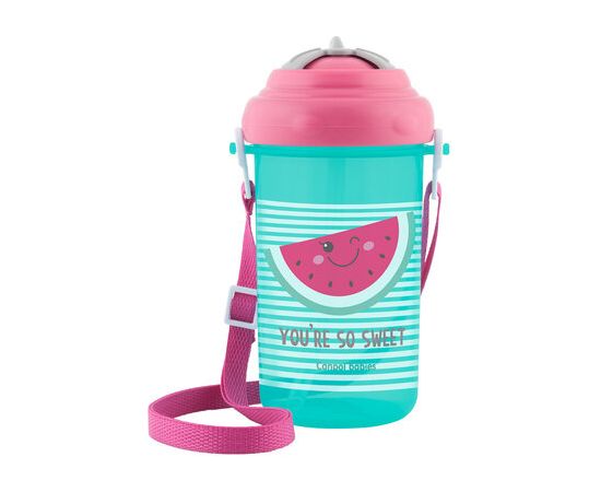 CANPOL BABIES cup with flip-top silicone straw So Cool!, 400 ml, 4/102_pin