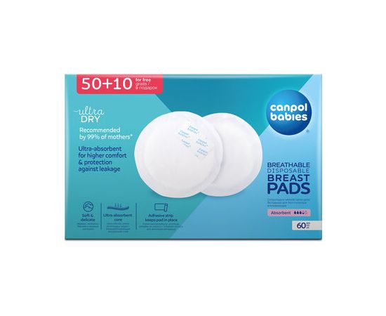 CANPOL BABIES breast pads disposable anti-slip 60vnt. 1/652