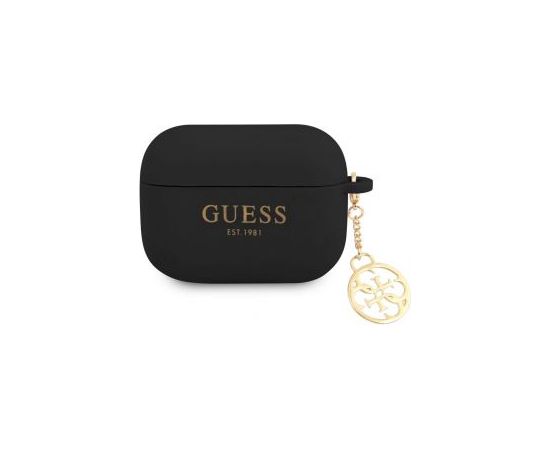 Guess -  Guess 4G Charm Silicone Case for AirPods Pro Black