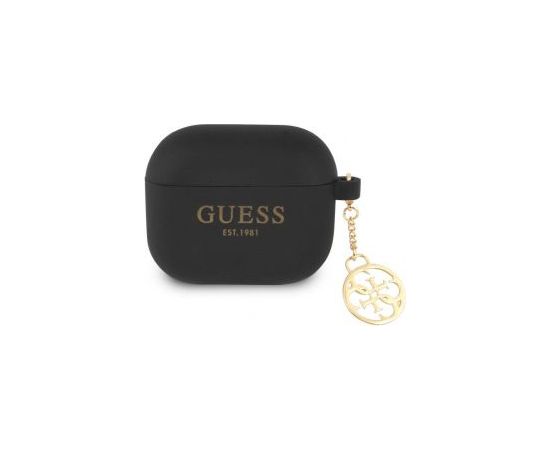 Guess -  Guess 4G Charm Silicone Case for AirPods 3 Black