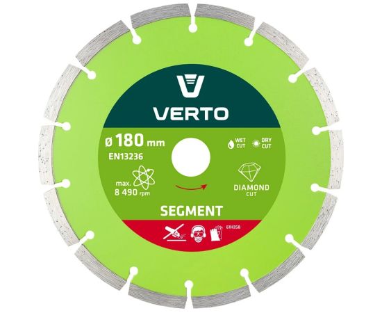 Dimanta griešanas disks Verto 61H3S8; 180 mm