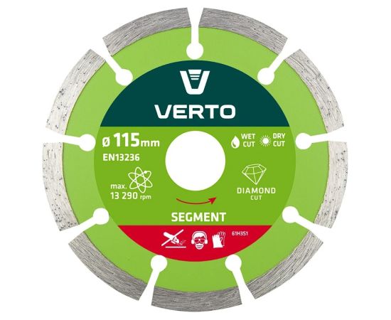 Dimanta griešanas disks Verto 61H3S1; 115 mm