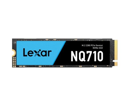 SSD LEXAR NQ710 2TB Heatsink M.2 PCIe Gen4 NVMe Write speed 4000 MBytes sec Read speed 5000 MBytes sec TBW 680 TB MTBF 150000 hours LNQ710X002T-RNNNG