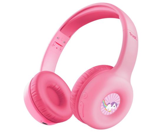 HEADPHONES WRL NOUNA KIDS PINK 25274 TRUST