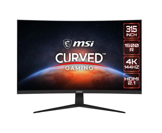 LCD Monitor MSI G321CU 31.5" 4K Curved Panel VA 3840x2160 16:9 144Hz Matte 4 ms Tilt G321CU