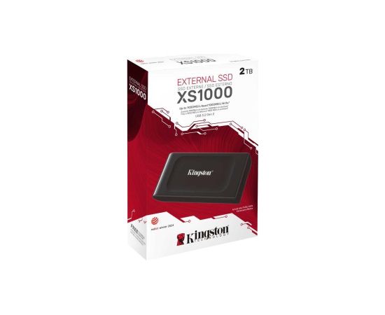 External SSD KINGSTON XS1000 1TB USB 3.2 Write speed 1000 MBytes sec Read speed 1050 MBytes sec SXS1000R 1000G