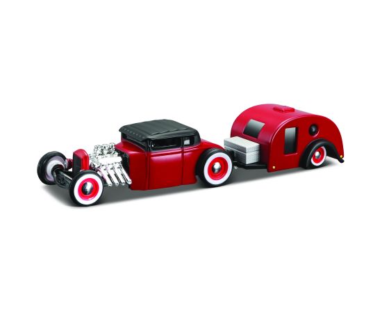 MAISTO DIE CAST 1941 automašīna treileris ceļošanai Tow & Go 1:64, 15368