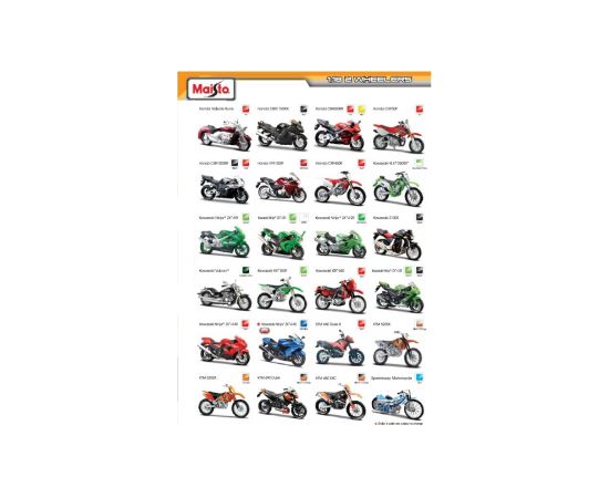 MAISTO DIE CAST Motociks "FM 2-Wheelers"1:18