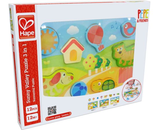 HAPE Sunny Valley Puzzle 3 in 1, E1601A