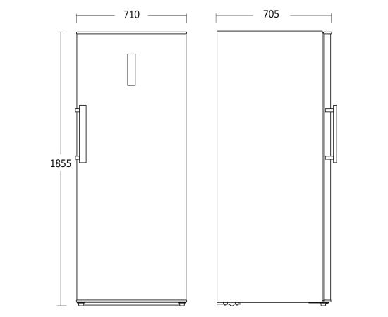 Freezer Scandomestic SFS381BX black