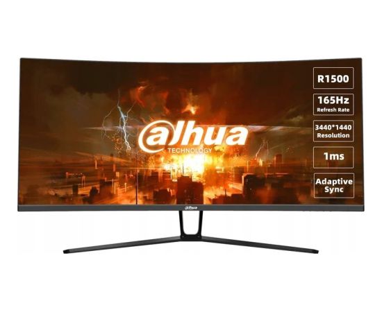 Monitor Dahua Technology Dahua Technology LM34-E330C monitor komputerowy 86,4 cm (34") 3440 x 1440 px UltraWide Quad HD LCD Czarny, Czerwony