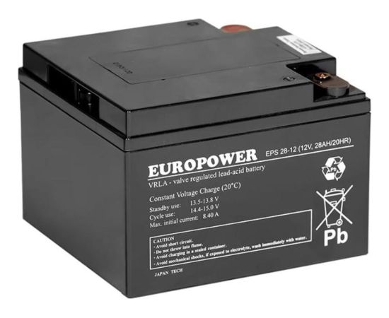 Europower Akumulator AGM EUROPOWER serii EPS 12V 28Ah (Żywotność 8-12 lat)