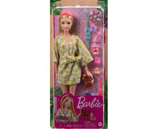 Lalka Barbie Mattel BRB RELAKS LALKA W SZLAFROKU HKT90 WB6