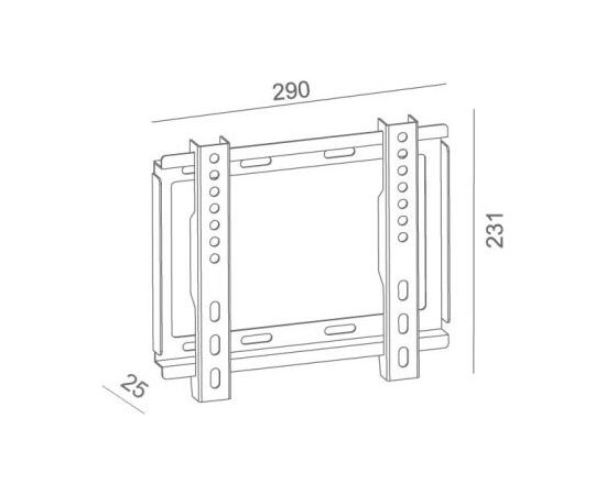 Omega OUTV200F Настенный кронштейн для ТВ / 40kg MAX / VESA 200x200 / 23-42"