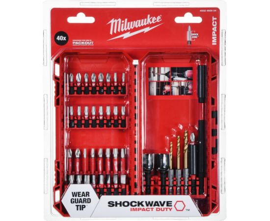 SHOCKWAVE bit/bit+drill+shank set 40 items 4932492004 MILWAUKEE