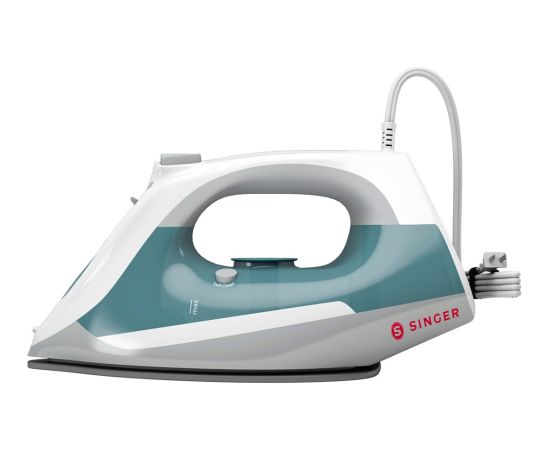 SINGER Steam Choice 1.0 Dry & Steam iron Ceramic soleplate 2200 W Aqua colour, White