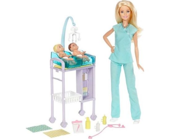 Lalka Barbie Mattel Kariera - Zestaw Pediatra (GKH23)