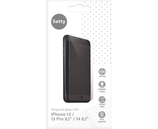 Setty tempered glass 2,5 D for iPhone 13 | 13 Pro 6,1" | 14 6,1"