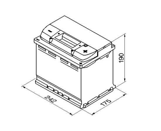 Bosch 60Ah 540A (EN) 242x175x190 12V Startera akumulatoru baterija