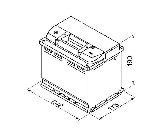 BOSCH S4006 60Ah 540A (EN) 242x175x190 12V Startera akumulatoru baterija