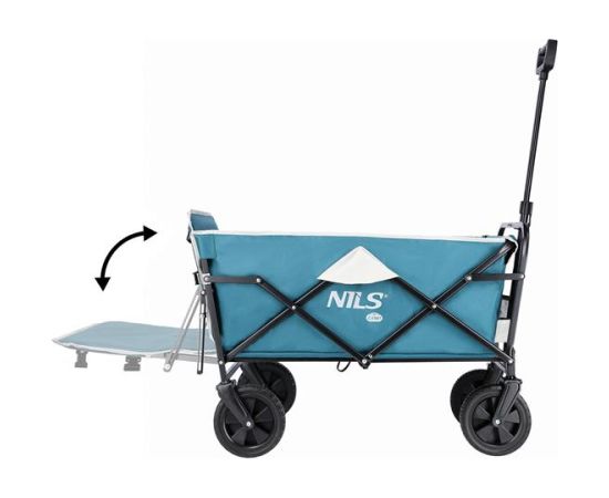 Saliekami kempinga ratiņi NC1606 FOLDING WAGON GREEN-GRAY NILS CAMP