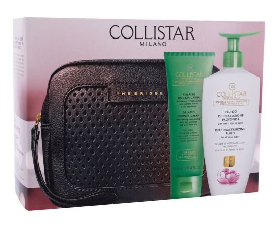 Collistar COLLISTAR SET (DEEP HYDRATION FLUID 400ML MAXI SIZE + TALASSO SHOWER-CREAM 250ML + BEAUTY-BAG THE BRIDGE BLACK