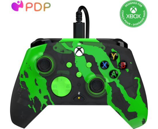 Pad PDP PDP XS Pad przewodowy Rematch Jolt Green Glow in the Dark