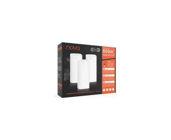 Tenda EX12 Dual-band (2.4 GHz / 5 GHz) AX3000 System Mesh Wi-Fi 6 (3-Pack) White