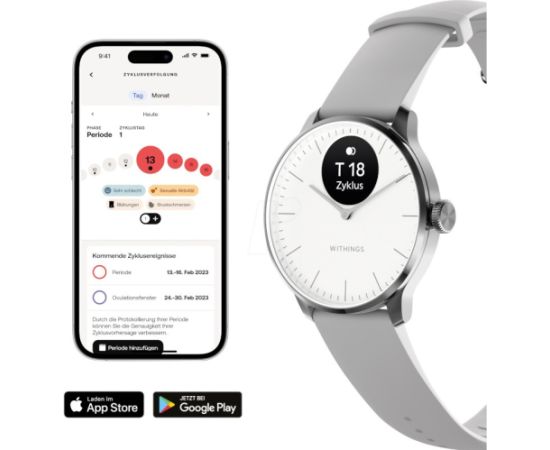 Withings ScanWatch light / 37mm White išmanusis laikrodis