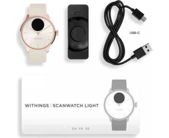 Withings ScanWatch light / 37mm Sand  išmanusis laikrodis