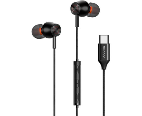 Mcdodo HP-3490 in-ear, wired headphones, USB-C (black)