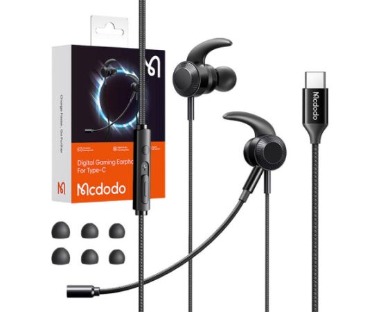 Mcdodo HP-1340 gaming headphones with microphone, USB-C (black)