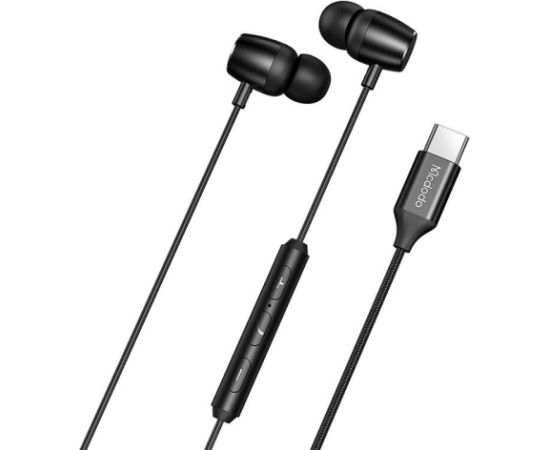 Mcdodo HP-1050 in-ear, wired headphones, USB-C (black)