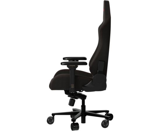 LORGAR Ace 422, Gaming chair, Anti-stain durable fabric, 1.8 mm metal frame, multiblock mechanism, 4D armrests, 5 Star aluminium base, Class-4 gas lift, 75mm PU casters, Black + red