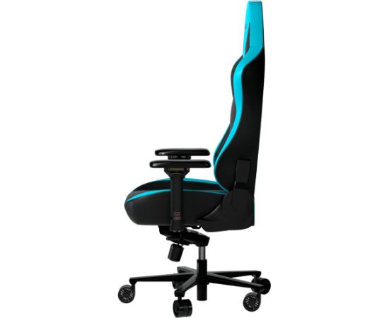 LORGAR Base 311, Gaming chair, PU eco-leather, 1.8 mm metal frame, multiblock mechanism, 4D armrests, 5 Star aluminium base, Class-4 gas lift, 75mm PU casters, Black + blue