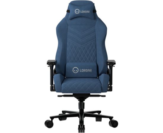 LORGAR Ace 422, Gaming chair, Anti-stain durable fabric, 1.8 mm metal frame, multiblock mechanism, 4D armrests, 5 Star aluminium base, Class-4 gas lift, 75mm PU casters, Blue